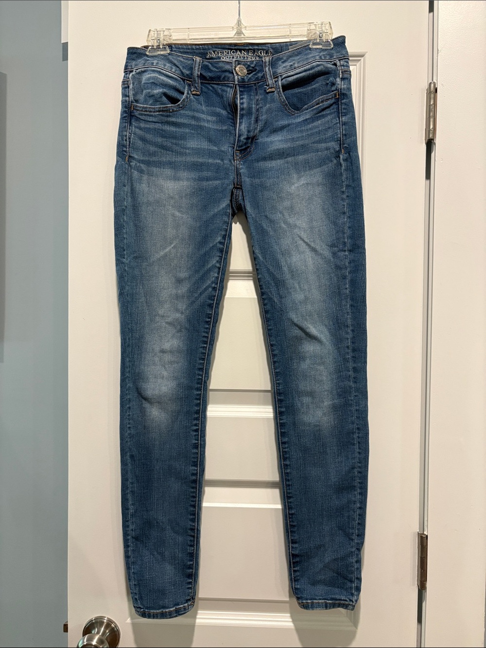 American Eagle Outfitters Women's Skinny Jeans - Mid Blue Wash